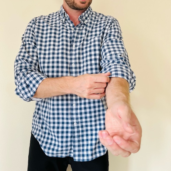 J. Crew long sleeve plaid Gingham classic casual cotton button down shirt - Picture 4 of 8